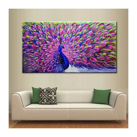 فروش تابلو نقاشی رنگ روغن طاووس