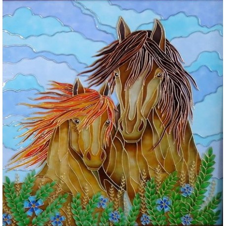 فروش تابلو نقاشی روی شیشه (ویترای) اسب